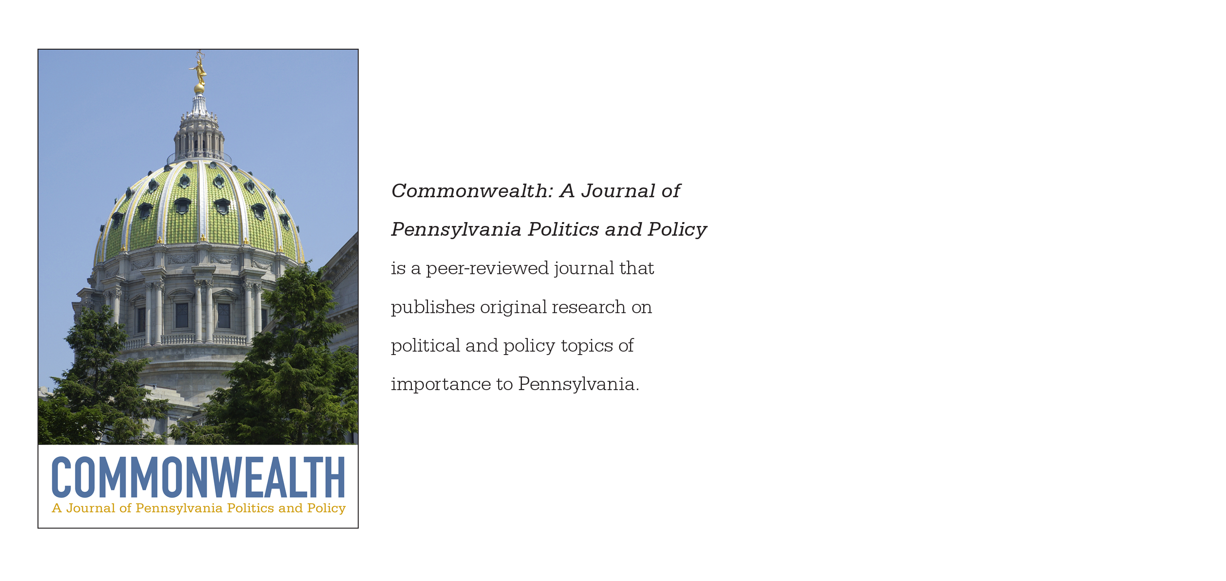 Commonwealth: A Journal of Pennsylvania Politics and Policy